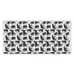 Black And White Rat Pattern Print Beach Towel