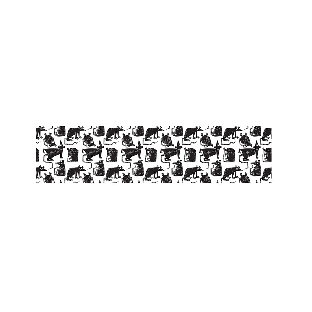 Black And White Rat Pattern Print Bed Runner