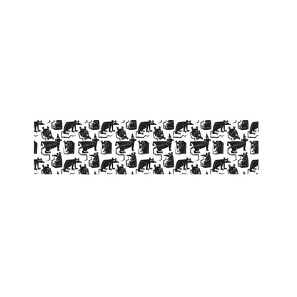 Black And White Rat Pattern Print Bed Runner