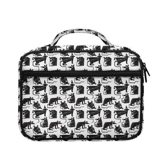 Black And White Rat Pattern Print Briefcase Bible Bag