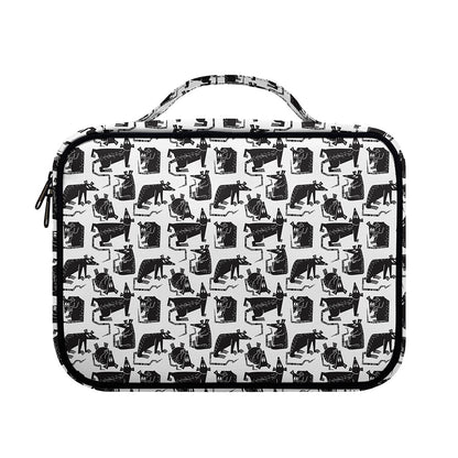 Black And White Rat Pattern Print Briefcase Bible Bag