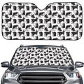 Black And White Rat Pattern Print Car Windshield Sun Shade