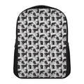 Black And White Rat Pattern Print Casual Backpack