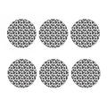 Black And White Rat Pattern Print Coaster Set