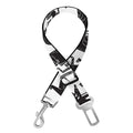 Black And White Rat Pattern Print Dog Seat Belt