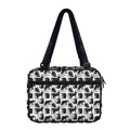 Black And White Rat Pattern Print Double Strap Bible Bag