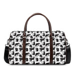 Black And White Rat Pattern Print Duffle Bag