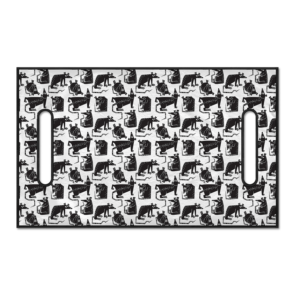 Black And White Rat Pattern Print Golf Cart Seat Cover