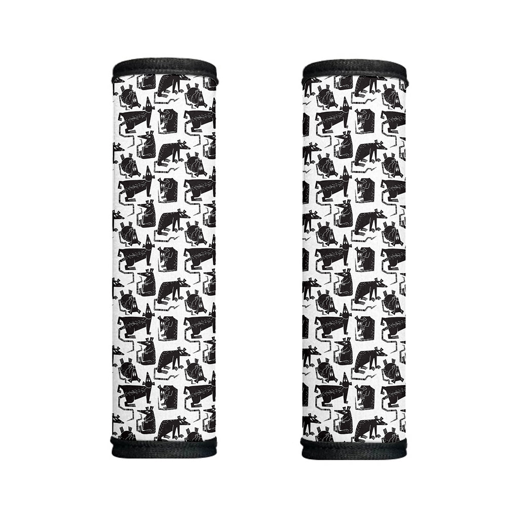 Black And White Rat Pattern Print Handle Covers