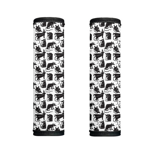 Black And White Rat Pattern Print Handle Covers