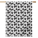 Black And White Rat Pattern Print House Flag