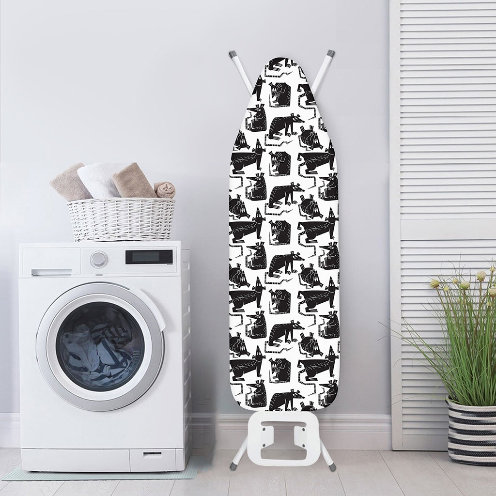 Black And White Rat Pattern Print Ironing Board Cover