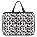 Black And White Rat Pattern Print Laptop Sleeve With Handle