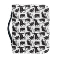 Black And White Rat Pattern Print Leather Bible Cover