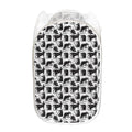Black And White Rat Pattern Print Mesh Laundry Hamper