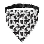 Black And White Rat Pattern Print Over The Collar Dog Bandana