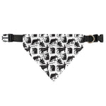 Black And White Rat Pattern Print Over The Collar Dog Bandana