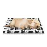 Black And White Rat Pattern Print Pet Cooling Mat Cover