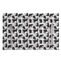 Black And White Rat Pattern Print Placemat