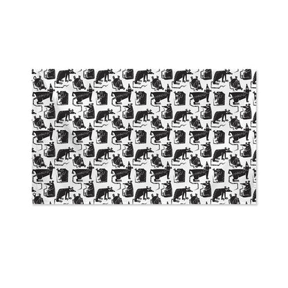 Black And White Rat Pattern Print Polyester Flag