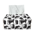 Black And White Rat Pattern Print Rectangle Tissue Box Cover