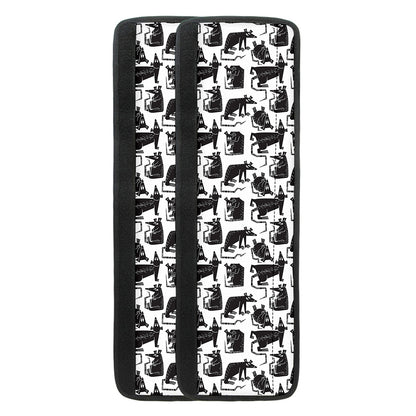 Black And White Rat Pattern Print Refrigerator Handle Covers