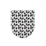 Black And White Rat Pattern Print Toilet Lid Cover