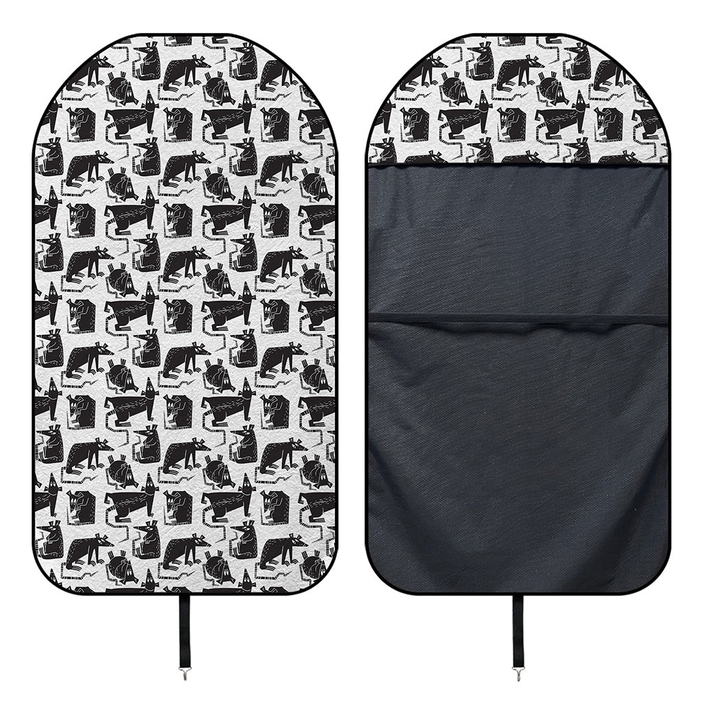 Black And White Rat Pattern Print Waterproof Car Seat Cover