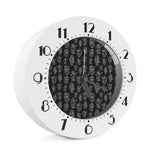 Black And White Robot Pattern Print Alarm Clock