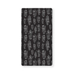 Black And White Robot Pattern Print Baby Crib Sheet