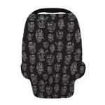 Black And White Robot Pattern Print Baby Seat Cover