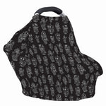 Black And White Robot Pattern Print Baby Seat Cover