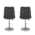 Black And White Robot Pattern Print Bar Stool Covers