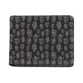 Black And White Robot Pattern Print Bifold Wallet