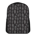 Black And White Robot Pattern Print Casual Backpack