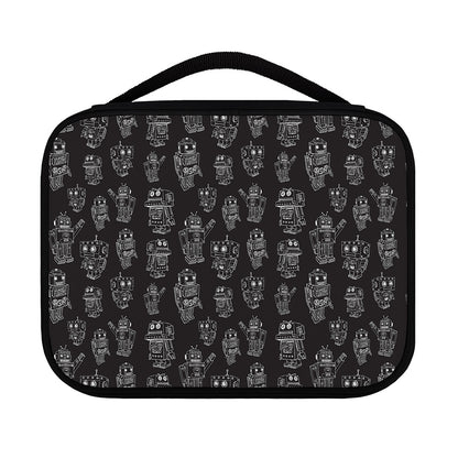 Black And White Robot Pattern Print Classic Bible Case