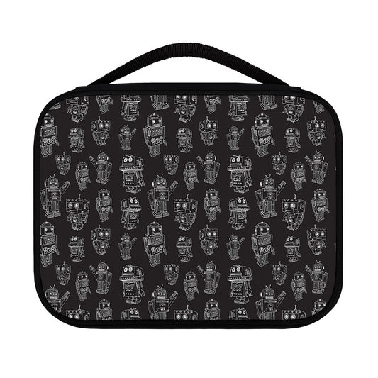 Black And White Robot Pattern Print Classic Bible Case