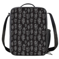 Black And White Robot Pattern Print Crossbody Lunch Bag