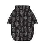 Black And White Robot Pattern Print Dog Zip Up Hoodie