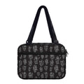 Black And White Robot Pattern Print Double Strap Bible Bag