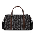 Black And White Robot Pattern Print Duffel Bag