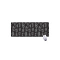 Black And White Robot Pattern Print Extended Mouse Pad