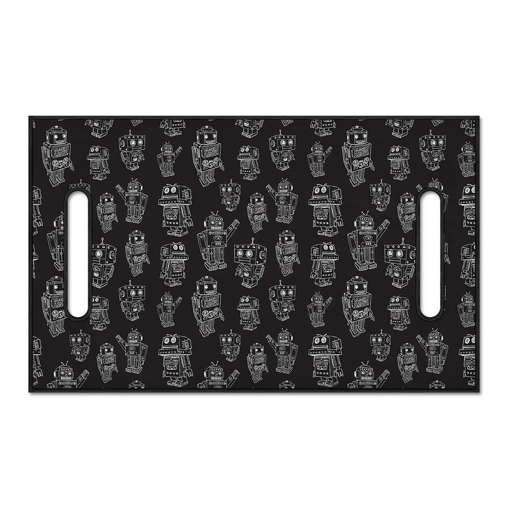 Black And White Robot Pattern Print Golf Cart Seat Cover