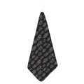 Black And White Robot Pattern Print Hand Towel