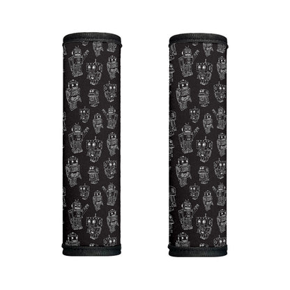 Black And White Robot Pattern Print Handle Covers