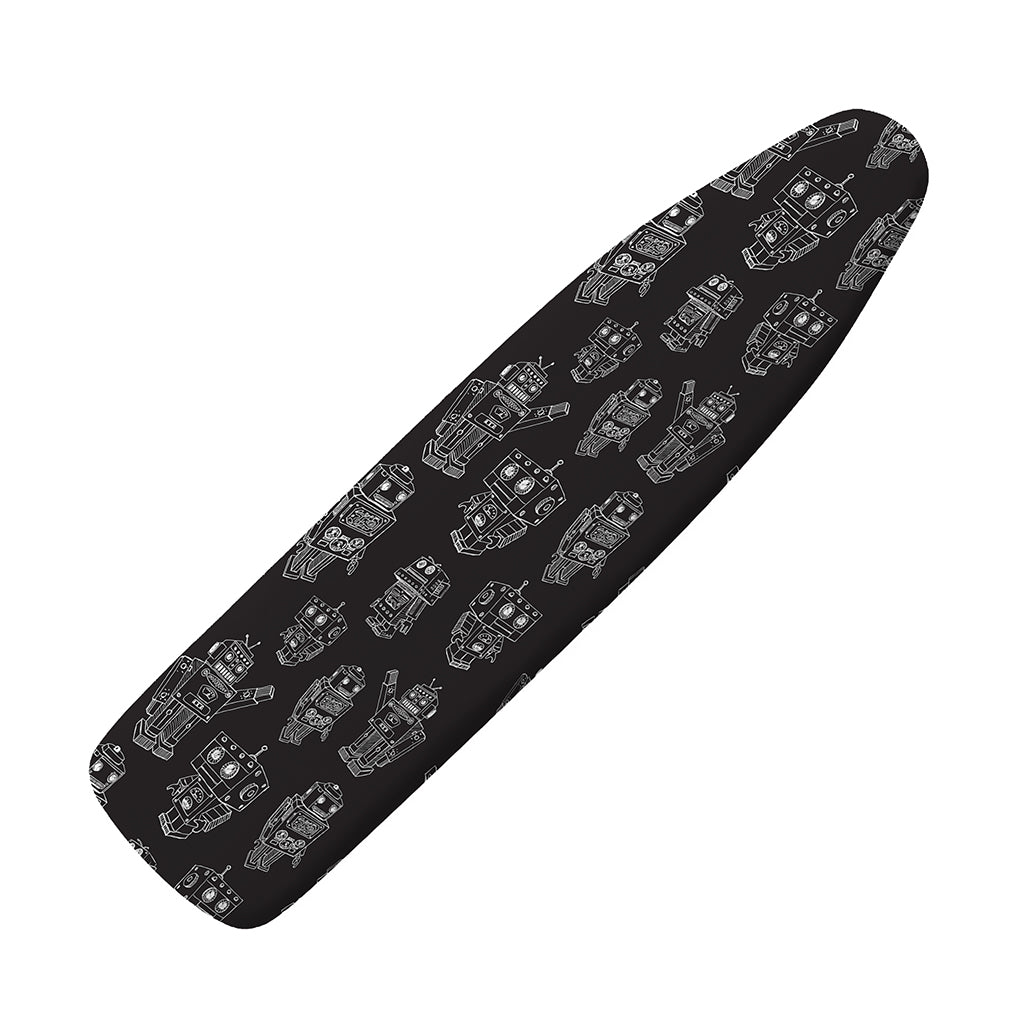 Black And White Robot Pattern Print Ironing Board Cover