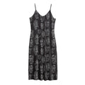 Black And White Robot Pattern Print Jersey Midi Cami Dress