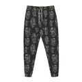 Black And White Robot Pattern Print Jogger Pants
