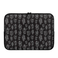 Black And White Robot Pattern Print Laptop Sleeve