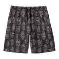 Black And White Robot Pattern Print Men's Swim Trunks